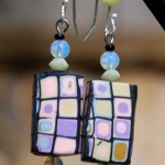 Funky Tile Earrings with Opalite